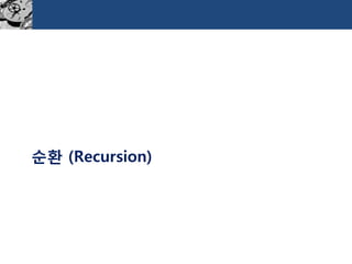 순환(Recursion)  