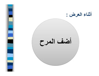 ‫أثناء العرض :‬




‫أضف المرح‬
 