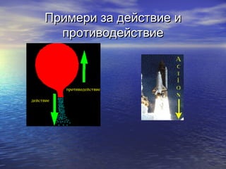 Примери за действие и
  противодействие
 