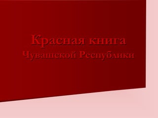 Красная книга
Чувашской Республики
 
