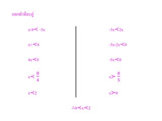 การแก้อสมการ