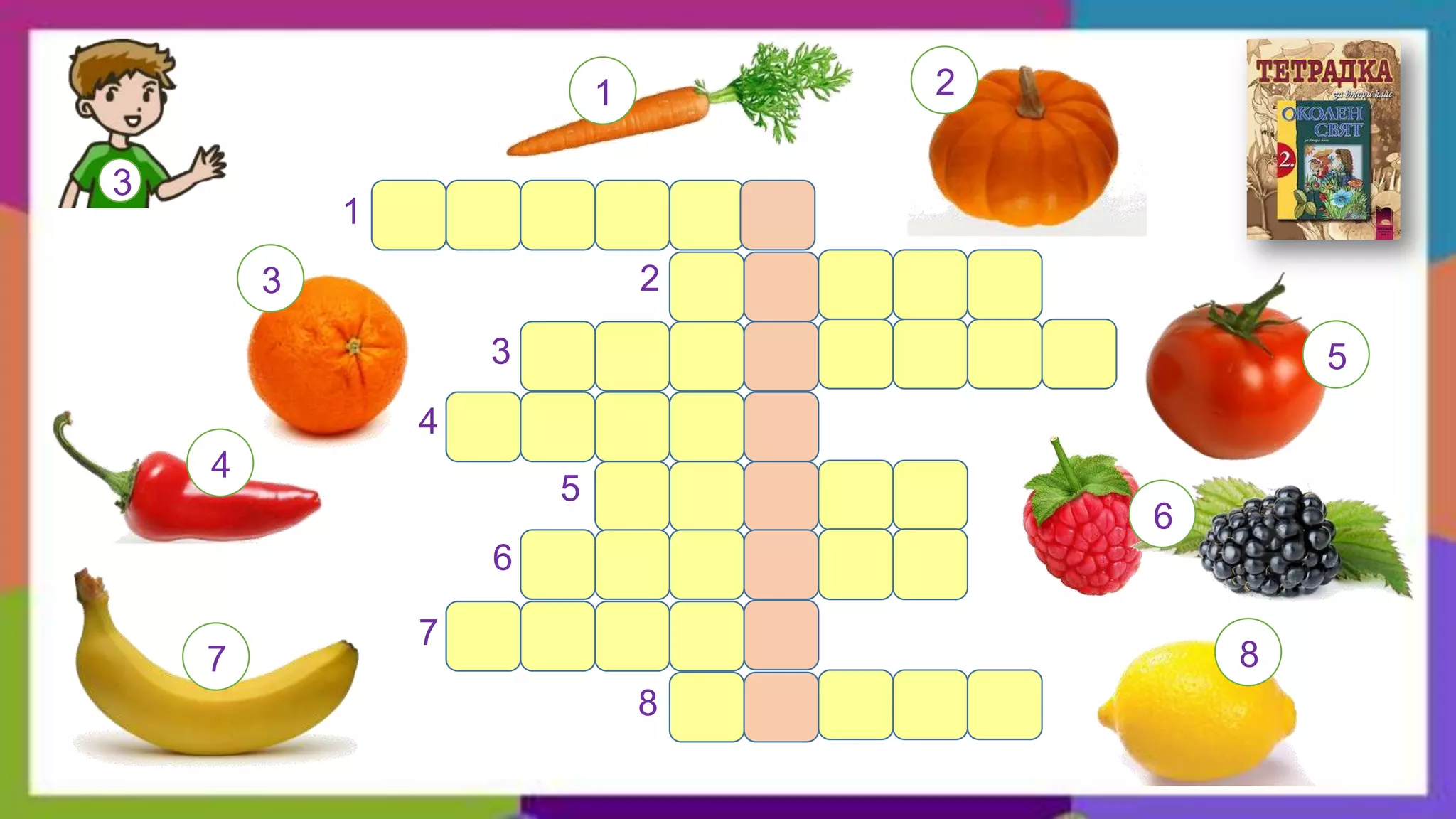 1       2

3
            1
        3                       2

                    3                           5
                4
    4
                        5
                                        6
                    6

                7
    7                                       8
                                8
 