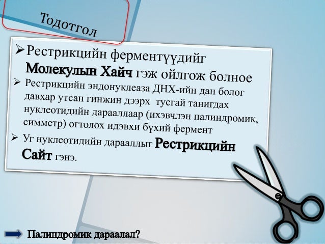 рестрикцийн ферментүүдийн ангилал