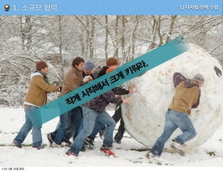 1. 소규모 협력                           3) 디지털 전략 수립




                                        라.
                                      키워
                                 크게
                            해서
                          시작
                     작게




13   3   26
 