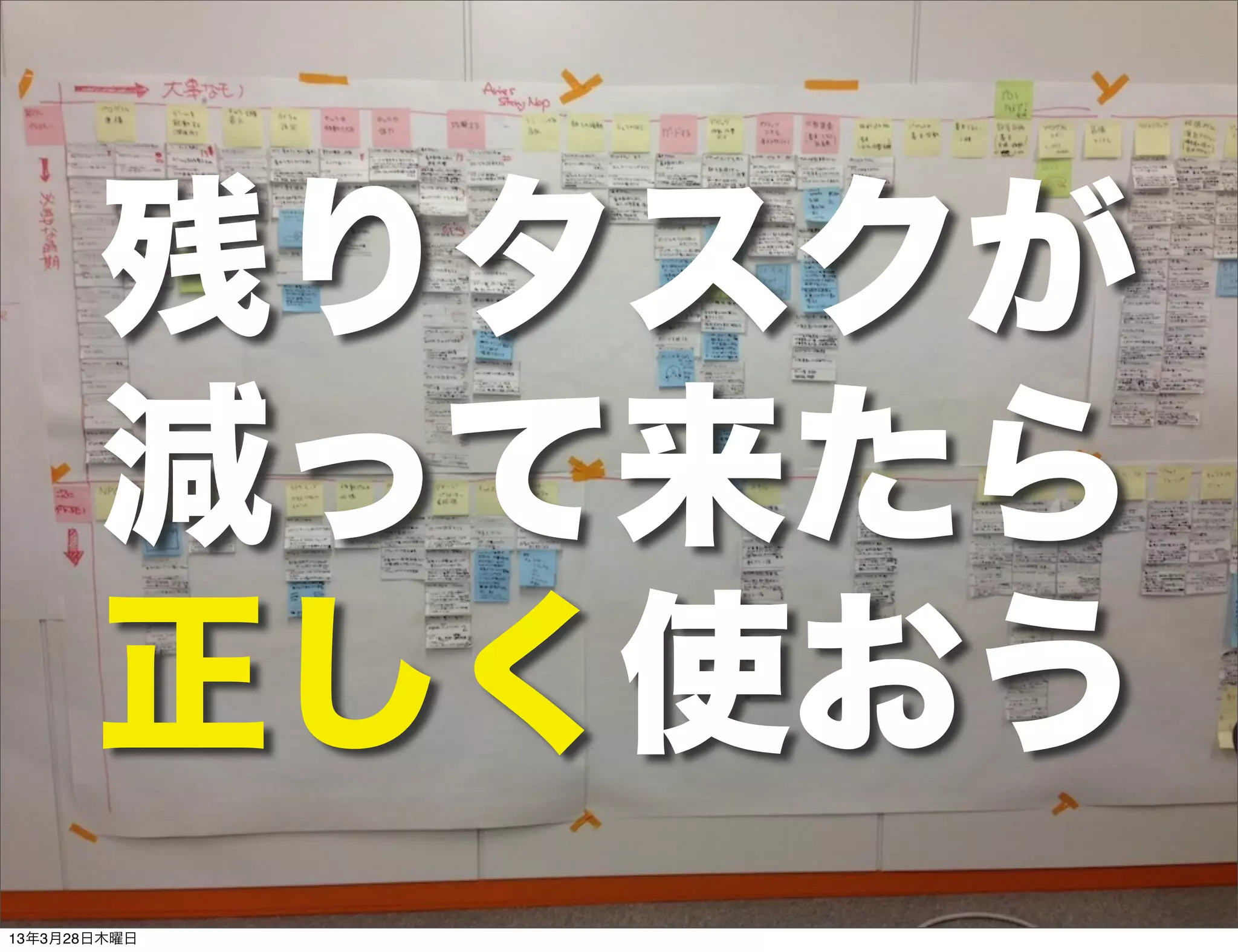 残りタスクが
       減って来たら
       正しく使おう
13年3月28日木曜日
 