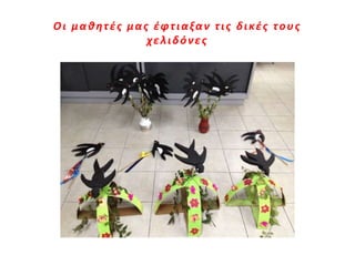 Οι μαθητζσ μασ ζφτιαξαν τισ δικζσ τουσ
              χελιδόνεσ
 