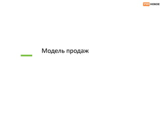 Модель продаж
 