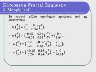 Κατασκευή Fractal Σχημάτων
3. Μapple leaf
 