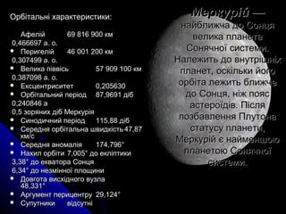 Меркурий | PPT
