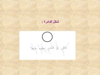 ‫الدائرة‬ ‫شكل‬:
 
