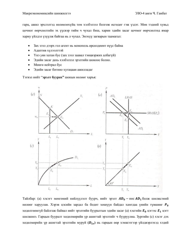 эдийн засгийн мөчлөгийн онол | PDF
