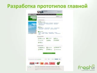 Разработка прототипов главной
 