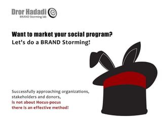 Want to market your social program?