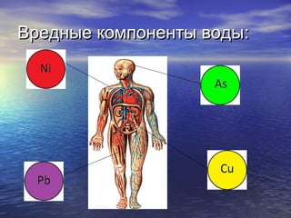 Вредные компоненты водыВредные компоненты воды::
 