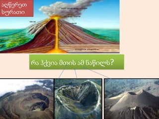 რა ჰქვია მთის ამ ნაწილს?
აღწერეთ
სურათი
 