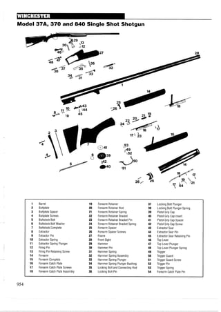 手枪霰弹枪步枪拆解图集