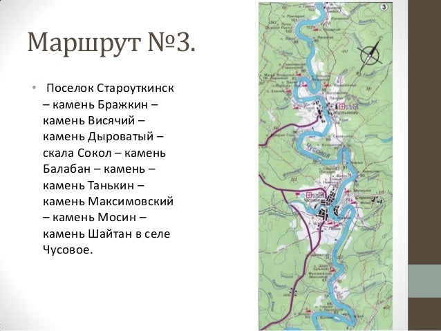 Схема реки чусовая