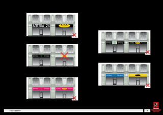 Вывеска Вывеска
Кафе
Кафе Кафе
Кафе
Кафе
Кафе
КафеПекарня
Пекарня Пекарня
Пекарня
Пекарня
Пекарня
ПекарняАптека
Аптека
Аптека Аптека
Аптека
Аптека
Аптека
Аптека24 часа
24 часа
24 24 часа
24 часа
24 часа
24 часа
24 часа
мещение вывесок
лоской подложкой
плоской подложкой нельзя делить на две или уменьшать,
на занимать всю отведенную площадь.
и с подложкой можно заменять на более предпочтитель-
ки без подложки, однако делать это следует только на всем
азу. В противном случае все вывески на здании должны со-
вать схеме размещения.
ксы можно заменять на вывески но более предпочти-
идов, но тоже при согласовании с соседями, иначе как
стве.
ь вывеску с плоской подложкой на лайтбокс запрещается.
ую схему (темные или светлые цвета подложек) желатель-
вывать с соседями.
Схема размещения
одложками одного из цветов здания
фриза, на котором они устанавливаются)
азными подложками темных оттенков Буквы и логотипы на вывесках не должны выхо-
дить за пределы зеленых зон
Подложки должны занимать всю отведенную
область
лоской подложкой можно заменить
без подложки на всем фасаде здания
При отсутствии согласия арендаторов на едино-
образный стиль заменять вывески на вывески
без подложки запрещается
Вывеску с плоской подложкой нельзя заменять
на лайтбокс
Подложки не должны иметь яркий цвет, если это
специально не указано на схеме размещения
ГК № 0173200022713000013
от 30.04.2013
Заказчик: Комитет по архитектуре
и градостроительству города Москвы
Размещение вывесок с плоской подложкой Архитектурно-художественная концепция внешне-
го облика улиц, магистралей и территорий города
Москвы, выполненная в пилотном режиме (в части
размещения информационных конструкций)
Лист 36 Листов 300
Студия Артемия Лебедева
ГУП  «Глав­АПУ Моском­архитектуры»
Вывеска Вывеска
Кафе
Кафе Кафе
Кафе
Кафе
Кафе
КафеПекарня
Пекарня Пекарня
Пекарня
Пекарня
Пекарня
Пекарня
Аптека Аптека
Аптека
Аптека
Аптека
24 24 часа
24 часа
24 часа
24 часа
едпочтитель-
только на всем
ии должны со-
редпочти-
иначе как
запрещается.
жек) желатель-
Схема размещения
Буквы и логотипы на вывесках не должны выхо-
дить за пределы зеленых зон
Подложки должны занимать всю отведенную
область
При отсутствии согласия арендаторов на едино-
образный стиль заменять вывески на вывески
без подложки запрещается
Вывеску с плоской подложкой нельзя заменять
на лайтбокс
Подложки не должны иметь яркий цвет, если это
специально не указано на схеме размещения
ГК № 0173200022713000013
от 30.04.2013
Заказчик: Комитет по архитектуре
и градостроительству города Москвы
Размещение вывесок с плоской подложкой Архитектурно-художественная концепция внешне-
го облика улиц, магистралей и территорий города
Москвы, выполненная в пилотном режиме (в части
размещения информационных конструкций)
Лист 36 Листов 300
Студия Артемия Лебедева
ГУП  «Глав­АПУ Моском­архитектуры»
Вывеска Вывеска
Кафе
Кафе Кафе
Кафе
Кафе
Кафе
КафеПекарня
Пекарня Пекарня
Пекарня
Пекарня
Пекарня
Пекарня
Аптека Аптека
Аптека
Аптека
Аптека
24 24 часа
24 часа
24 часа
24 часа
редпочти-
иначе как
запрещается.
жек) желатель-
Схема размещения
Буквы и логотипы на вывесках не должны выхо-
дить за пределы зеленых зон
Подложки должны занимать всю отведенную
область
При отсутствии согласия арендаторов на едино-
образный стиль заменять вывески на вывески
без подложки запрещается
Вывеску с плоской подложкой нельзя заменять
на лайтбокс
Подложки не должны иметь яркий цвет, если это
специально не указано на схеме размещения
ГК № 0173200022713000013
от 30.04.2013
Заказчик: Комитет по архитектуре
и градостроительству города Москвы
Размещение вывесок с плоской подложкой Архитектурно-художественная концепция внешне-
го облика улиц, магистралей и территорий города
Москвы, выполненная в пилотном режиме (в части
размещения информационных конструкций)
Лист 36 Листов 300
Студия Артемия Лебедева
ГУП  «Глав­АПУ Моском­архитектуры»
Вывеска Вывеска
Кафе
Кафе Кафе
Кафе
Кафе
Кафе
КафеПекарня
Пекарня Пекарня
Пекарня
Пекарня
Пекарня
Пекарня
Аптека Аптека
Аптека
Аптека
Аптека
24 24 часа
24 часа
24 часа
24 часа
жкой
ли уменьшать,
едпочтитель-
только на всем
ии должны со-
редпочти-
иначе как
запрещается.
жек) желатель-
Схема размещения
Буквы и логотипы на вывесках не должны выхо-
дить за пределы зеленых зон
Подложки должны занимать всю отведенную
область
При отсутствии согласия арендаторов на едино-
образный стиль заменять вывески на вывески
без подложки запрещается
Вывеску с плоской подложкой нельзя заменять
на лайтбокс
Подложки не должны иметь яркий цвет, если это
специально не указано на схеме размещения
ГК № 0173200022713000013
от 30.04.2013
Заказчик: Комитет по архитектуре
и градостроительству города Москвы
Размещение вывесок с плоской подложкой Архитектурно-художественная концепция внешне-
го облика улиц, магистралей и территорий города
Москвы, выполненная в пилотном режиме (в части
размещения информационных конструкций)
Лист 36 Листов 300
Студия Артемия Лебедева
ГУП  «Глав­АПУ Моском­архитектуры»
Вывеска Вывеска
Кафе
Кафе Кафе
Кафе
Кафе
Кафе
КафеПекарня
Пекарня Пекарня
Пекарня
Пекарня
Пекарня
ПекарняАптека
Аптека
Аптека Аптека
Аптека
Аптека
Аптека
Аптека24 часа
24 часа
24 24 часа
24 часа
24 часа
24 часа
24 часа
36
мещение вывесок
лоской подложкой
плоской подложкой нельзя делить на две или уменьшать,
на занимать всю отведенную площадь.
и с подложкой можно заменять на более предпочтитель-
ки без подложки, однако делать это следует только на всем
азу. В противном случае все вывески на здании должны со-
вать схеме размещения.
ксы можно заменять на вывески но более предпочти-
идов, но тоже при согласовании с соседями, иначе как
стве.
ь вывеску с плоской подложкой на лайтбокс запрещается.
ую схему (темные или светлые цвета подложек) желатель-
вывать с соседями.
Схема размещения
одложками одного из цветов здания
фриза, на котором они устанавливаются)
азными подложками темных оттенков Буквы и логотипы на вывесках не должны выхо-
дить за пределы зеленых зон
Подложки должны занимать всю отведенную
область
лоской подложкой можно заменить
без подложки на всем фасаде здания
При отсутствии согласия арендаторов на едино-
образный стиль заменять вывески на вывески
без подложки запрещается
Вывеску с плоской подложкой нельзя заменять
на лайтбокс
Подложки не должны иметь яркий цвет, если это
специально не указано на схеме размещения
Правила размещения вывесок
ГК № 0173200022713000013
от 30.04.2013
Размещение вывесок с плоской подложкой Архитектурно-художественная концепция внешне-
го облика улиц, магистралей и территорий города
Лист 36 Листов 300
 
