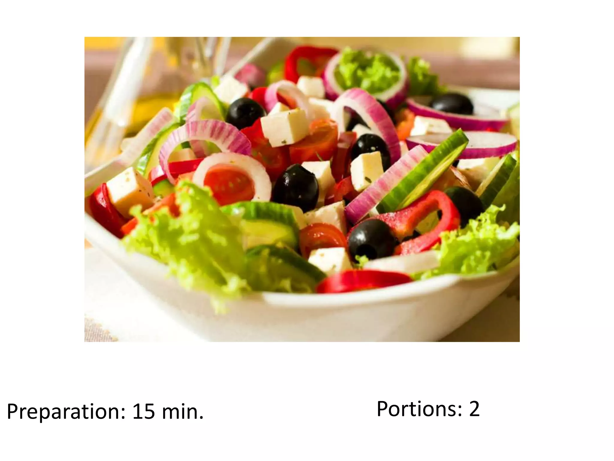 Preparation: 15 min. Portions: 2