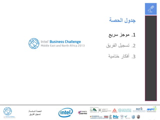 ‫السادسة‬ ‫الحصة‬:
‫الفريق‬ ‫تسجيل‬
.1‫سريع‬ ‫موجز‬
.2‫الفريق‬ ‫تسجيل‬
.3‫ختامية‬ ‫أفكار‬
‫الحصة‬ ‫جدول‬
 