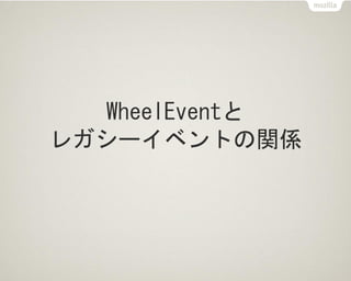 WheelEventと
レガシーイベントの関係
 