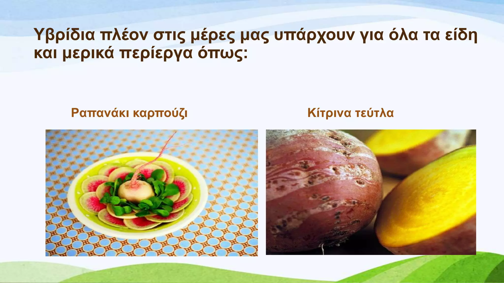 Τβξίδηα πιένλ ζηηο κέξεο καο ππάξρνπλ γηα όια ηα είδε
θαη κεξηθά πεξίεξγα όπσο:
Ραπαλάθη θαξπνύδη Κίηξηλα ηεύηια
 