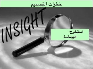 ‫خطوات التصميم‬

‫استخرج‬
‫الومضة‬

 