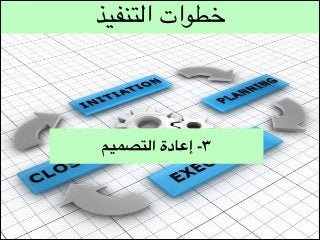 ‫خطوات التنفيذ‬

‫٣- إعادة التصميم‬

 