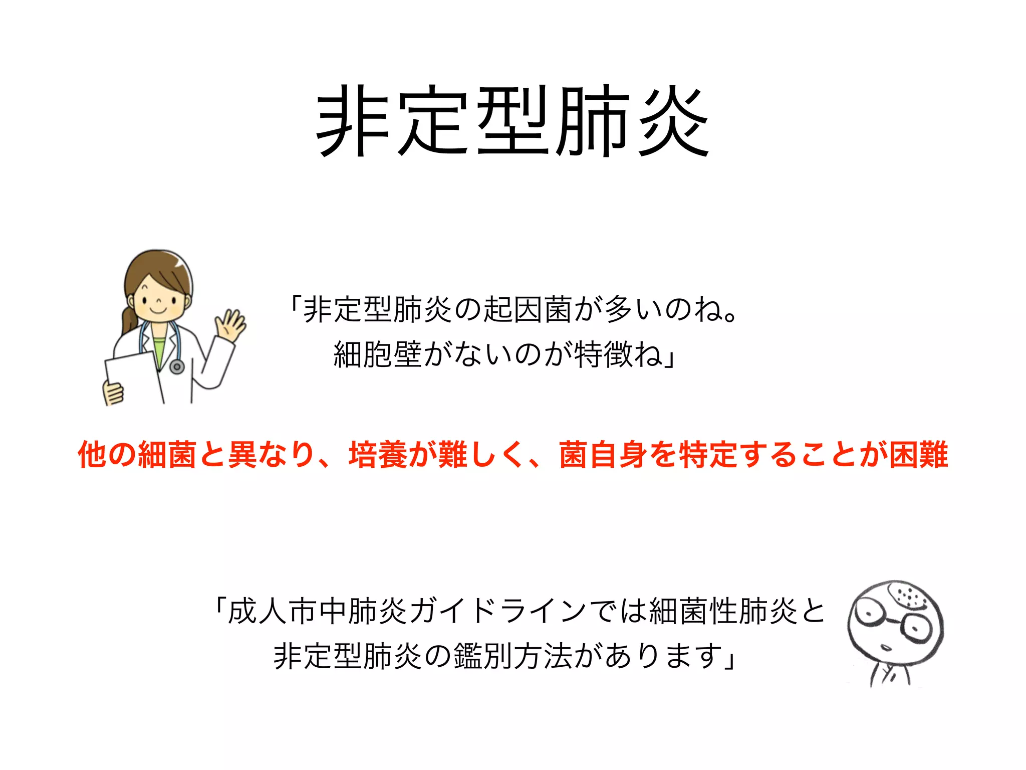P.mirabilis
E.coli
K.pneumoniae
PEK
HaM H.inﬂuenzae
M.catarrahlis
S.marcescens
P.aeruginosa
A.baumanii
C.freundii
E.aerogenes
SPACE
「PEK」
腸内細菌の代表で尿路感染の3大起因菌
ESBL産生に注意が必要
「HaM」
中耳炎/副鼻腔炎/COPD増悪の起因菌
「SPACE」
環境にも生息し医療関連感染の起因菌
耐性菌増加中！
 
