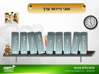 ‫אג"ח‬‫אג"ח‬‫אג"ח‬‫אג"ח‬
‫מק"ם‬‫מק"ם‬‫מק"ם‬‫מק"ם‬
‫ה‬‫י‬‫נ‬‫מ‬‫ה‬‫י‬‫נ‬‫מ‬‫ה‬‫י‬‫נ‬‫מ‬‫ה‬‫י‬‫נ‬‫מ‬
‫סל‬‫תעודת‬‫סל‬‫תעודת‬‫סל‬‫תעודת‬‫סל‬‫תעודת‬
‫ת‬‫ו‬‫י‬‫צ‬‫פ‬‫ו‬‫א‬‫ת‬‫ו‬‫י‬‫צ‬‫פ‬‫ו‬‫א‬
‫ת‬‫ו‬‫י‬‫צ‬‫פ‬‫ו‬‫א‬‫ת‬‫ו‬‫י‬‫צ‬‫פ‬‫ו‬‫א‬
‫זרים‬‫ני"ע‬‫זרים‬‫ני"ע‬‫זרים‬‫ני"ע‬‫זרים‬‫ני"ע‬
‫ר‬‫ו‬‫ד‬‫י‬‫ג‬‫ן‬‫ר‬‫ק‬‫ר‬‫ו‬‫ד‬‫י‬‫ג‬‫ן‬‫ר‬‫ק‬
‫ר‬‫ו‬‫ד‬‫י‬‫ג‬‫ן‬‫ר‬‫ק‬‫ר‬‫ו‬‫ד‬‫י‬‫ג‬‫ן‬‫ר‬‫ק‬
‫ה‬‫י‬‫צ‬‫פ‬‫ו‬‫א‬‫י‬‫ב‬‫ת‬‫כ‬
‫ה‬‫י‬‫צ‬‫פ‬‫ו‬‫א‬‫י‬‫ב‬‫ת‬‫כ‬
‫ה‬‫י‬‫צ‬‫פ‬‫ו‬‫א‬‫י‬‫ב‬‫ת‬‫כ‬
‫ה‬‫י‬‫צ‬‫פ‬‫ו‬‫א‬‫י‬‫ב‬‫ת‬‫כ‬
‫נאמנות‬‫קרן‬‫נאמנות‬‫קרן‬‫נאמנות‬‫קרן‬‫נאמנות‬‫קרן‬
‫ערך‬ ‫ניירות‬ ‫סוגי‬‫ערך‬ ‫ניירות‬ ‫סוגי‬
 