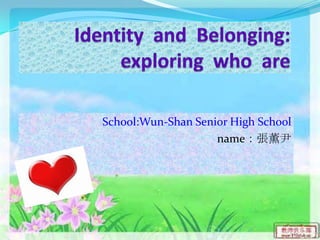 School:Wun-Shan Senior High School
name：張薫尹
 