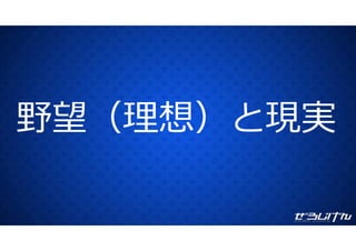 野望（理想）と現実野望（理想）と現実
 