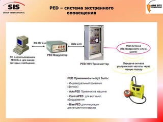 PED – система экстренного
оповещения
 