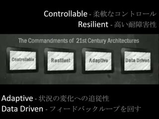 31
Controllable - 柔軟なコントロール
Resilient - 高い耐障害性
Adaptive - 状況の変化への追従性
Data Driven - フィードバックループを回す
 