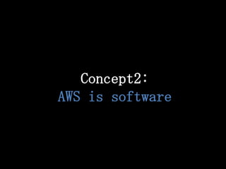Concept2:
AWS is software
 