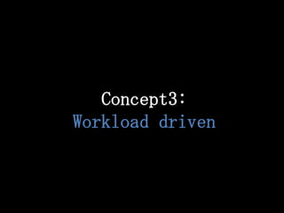 Concept3:
Workload driven
 