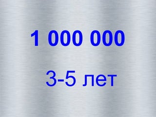 1 000 000
3-5 лет
 