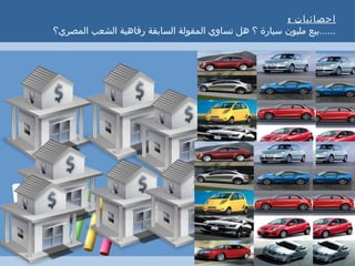 : ‫احصائيات‬
‫المصري؟‬ ‫الشعب‬ ‫رفاهية‬ ‫السابقة‬ ‫المقولة‬ ‫تساوي‬ ‫هل‬ ‫؟‬ ‫سيارة‬ ‫مليون‬ ‫......بيع‬
 