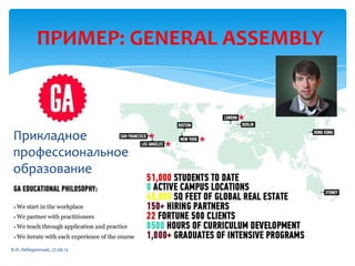 ПРИМЕР: GENERAL ASSEMBLY
Прикладное
профессиональное
образование
В.И. Лебединский, 27.06.13
 