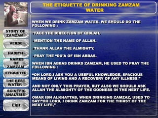 How to drink Zamzam water?