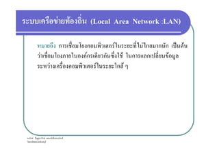 F F (Local Area Network :LAN)
ก F F ก ก ก ˈ F
F Fก ก F ก ก F
F F ก F
ก F ˆ ก F ก ก ก F
 