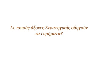 Σε ποιούσ ϊξονεσ Στρατηγικόσ οδηγούν
τα ευρόματα?
 