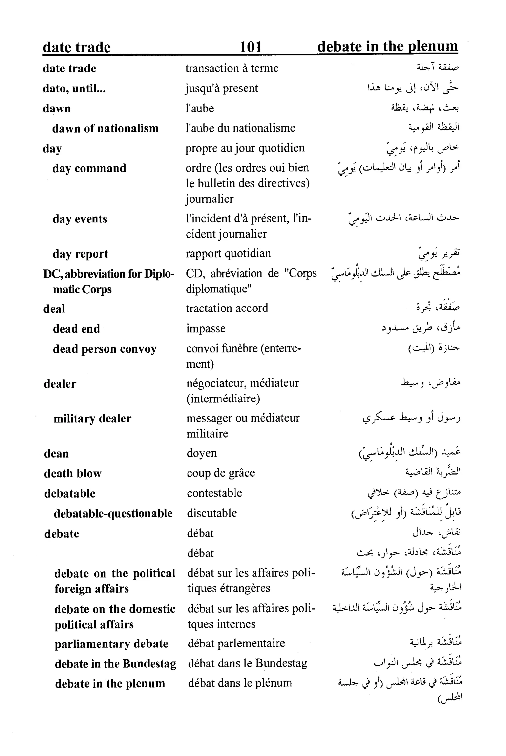 القاموس السياسي ومصطلحات المؤتمرات الدولية 