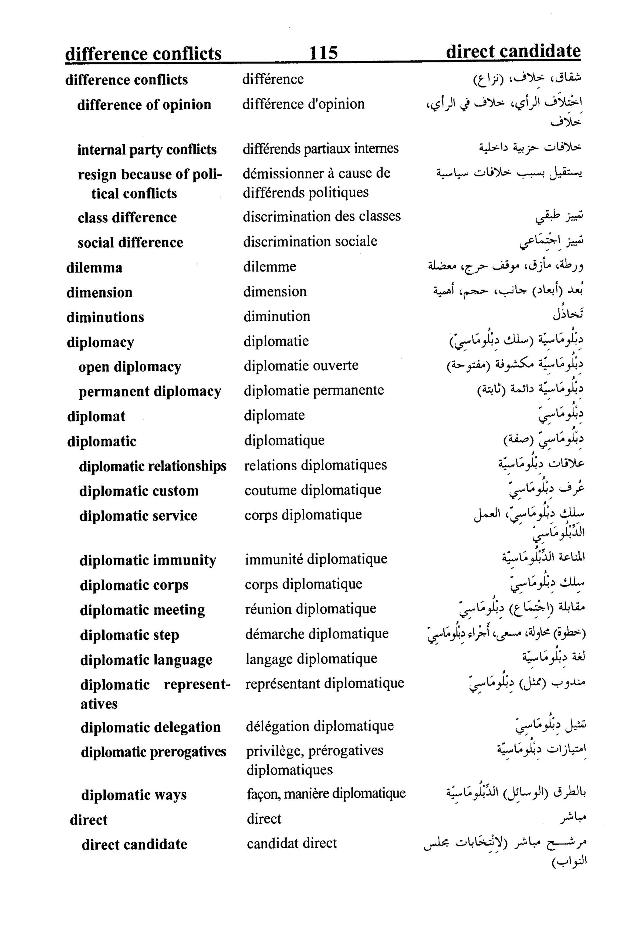 القاموس السياسي ومصطلحات المؤتمرات الدولية 