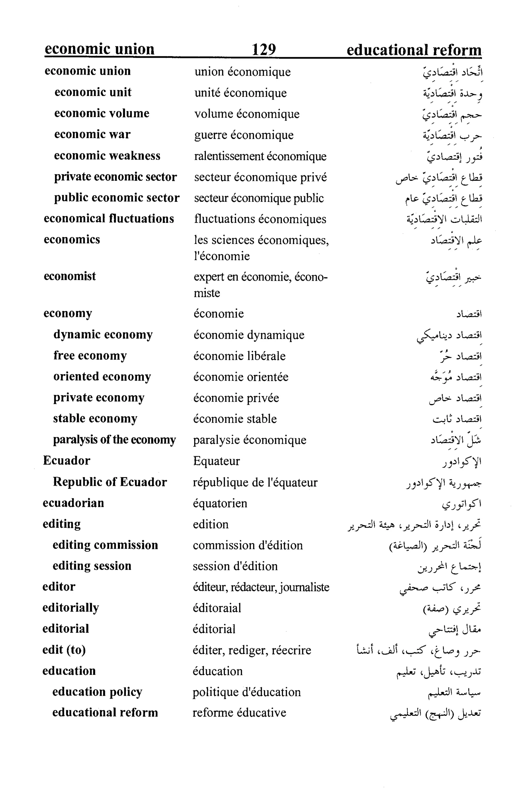القاموس السياسي ومصطلحات المؤتمرات الدولية 