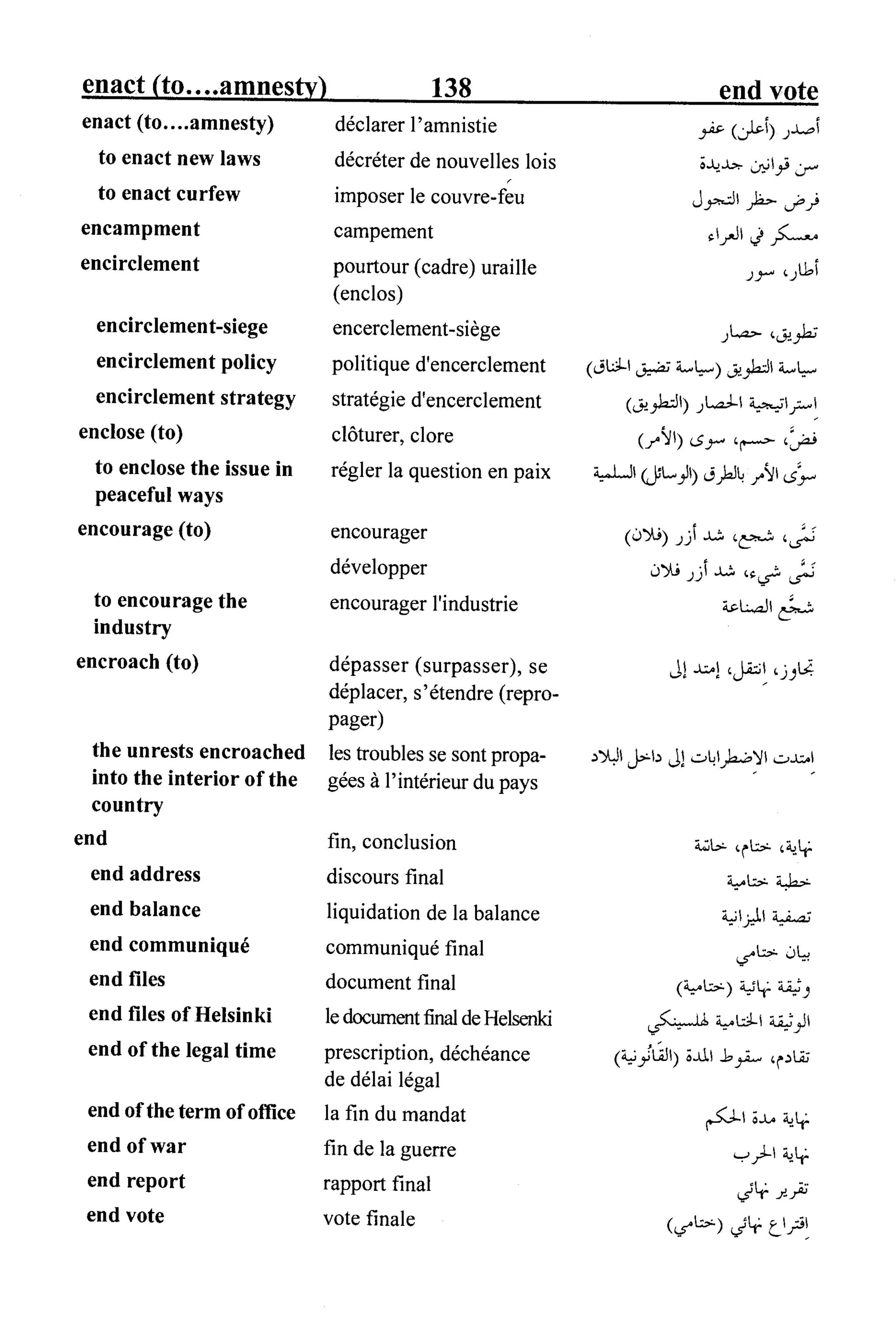 القاموس السياسي ومصطلحات المؤتمرات الدولية 