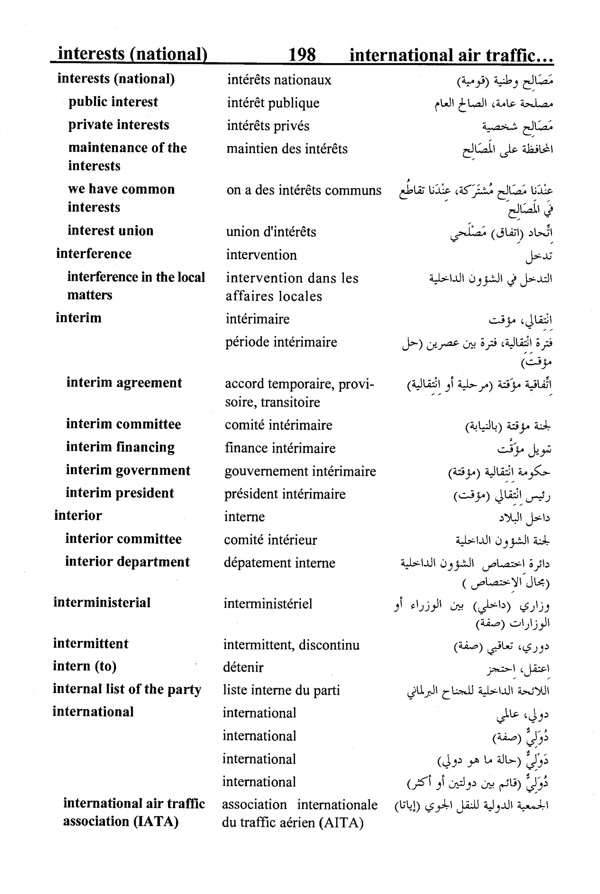 القاموس السياسي ومصطلحات المؤتمرات الدولية 