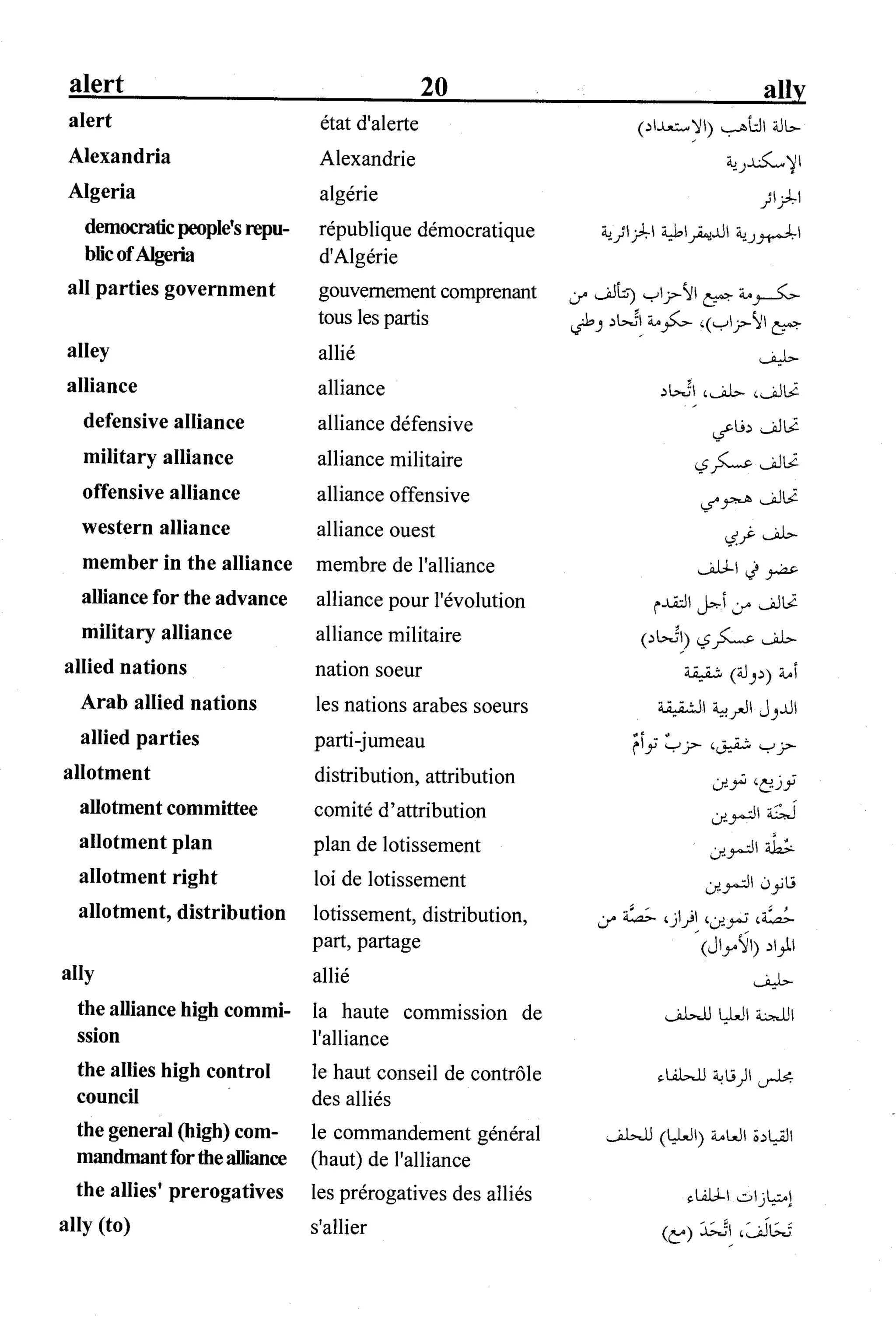 القاموس السياسي ومصطلحات المؤتمرات الدولية 