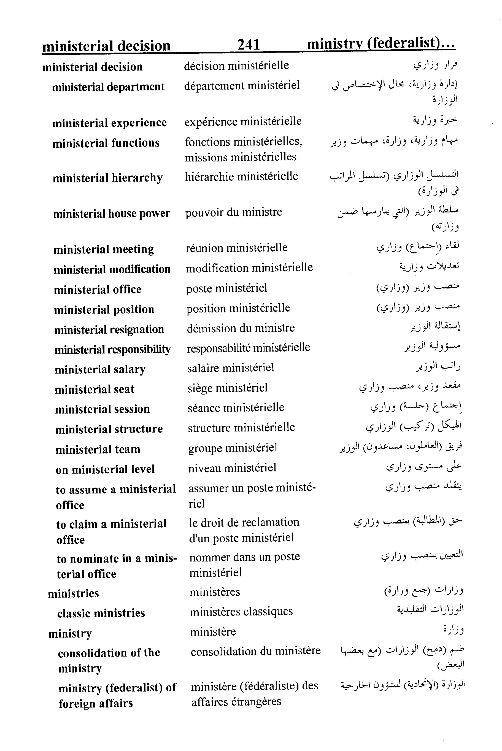 القاموس السياسي ومصطلحات المؤتمرات الدولية 