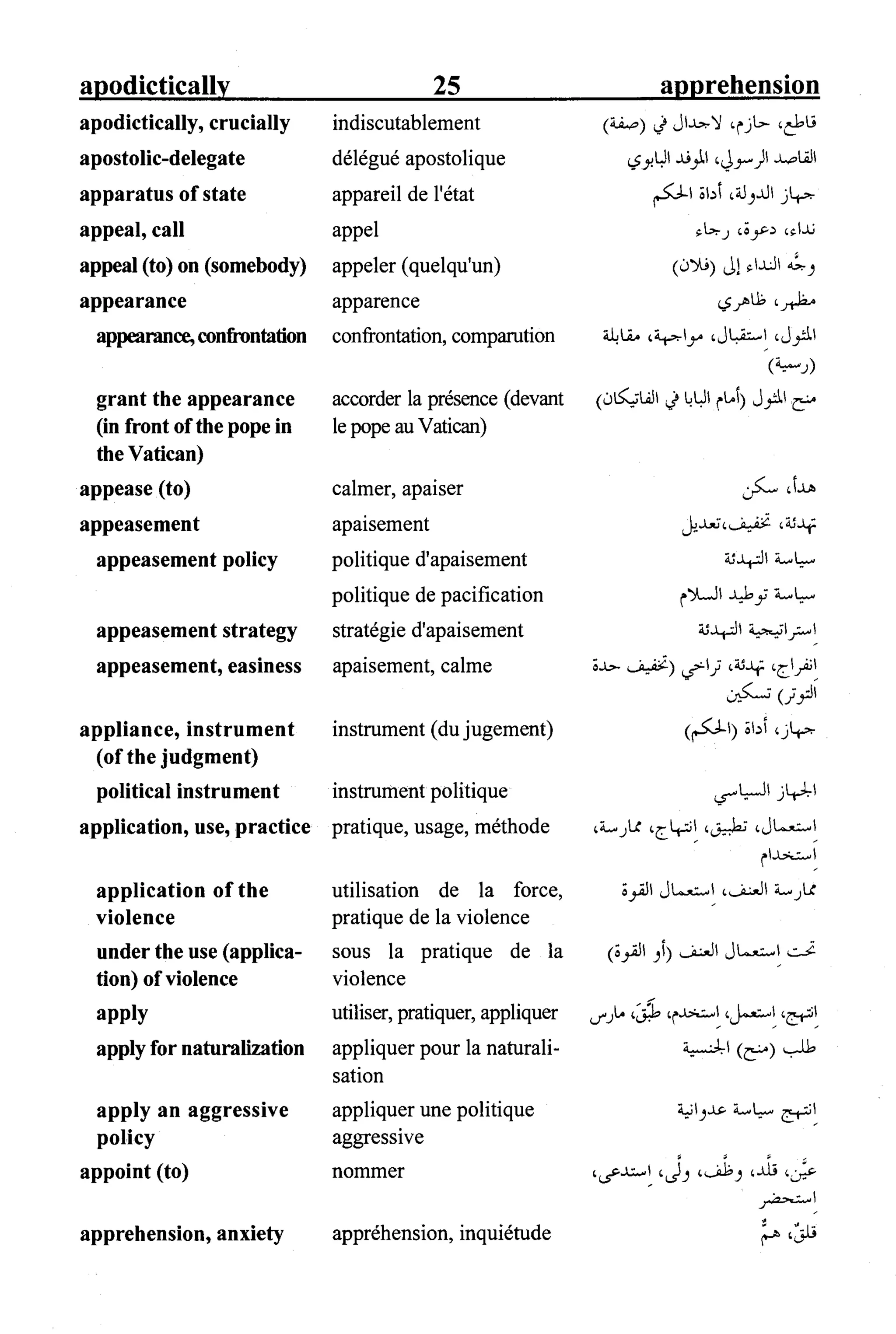 القاموس السياسي ومصطلحات المؤتمرات الدولية 